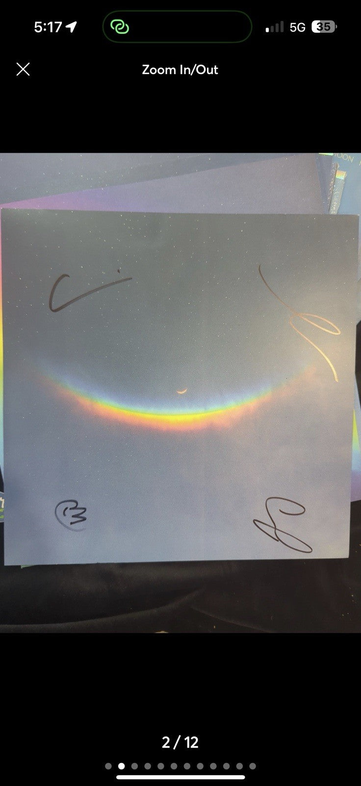 🔥Coldplay Martin, and full and Signed Moon Music Album Flat w/ Album & Vinyl.