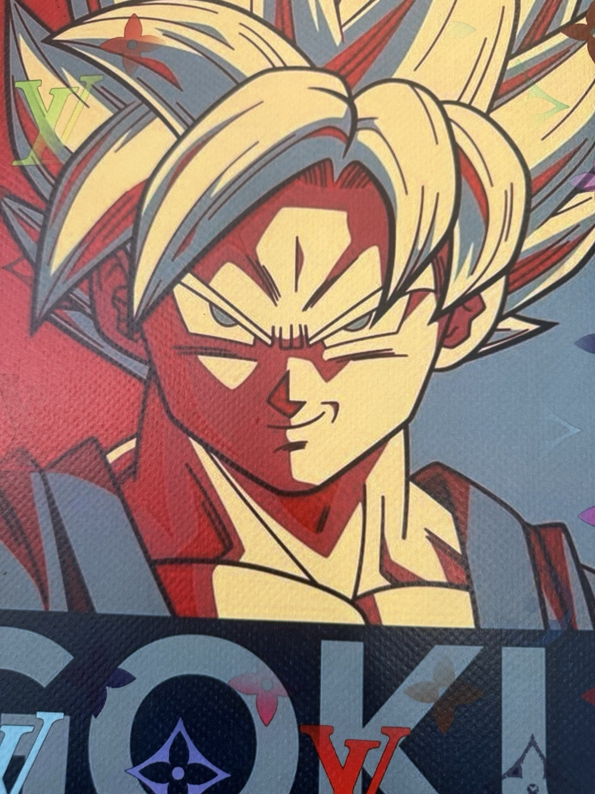 Dragon Ball Z Goku Street Pop Art Print Louis Vuitton Collab Style Limited