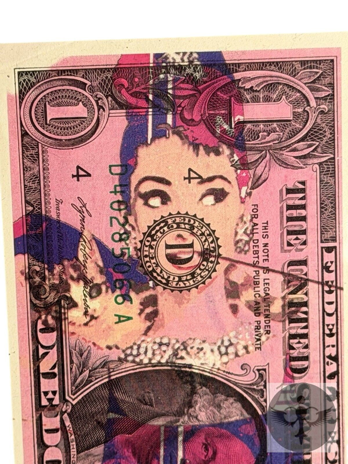 Audrey Hepburn × Chanel $1 Bill Art | Limited Edition, Signed /100, Framed