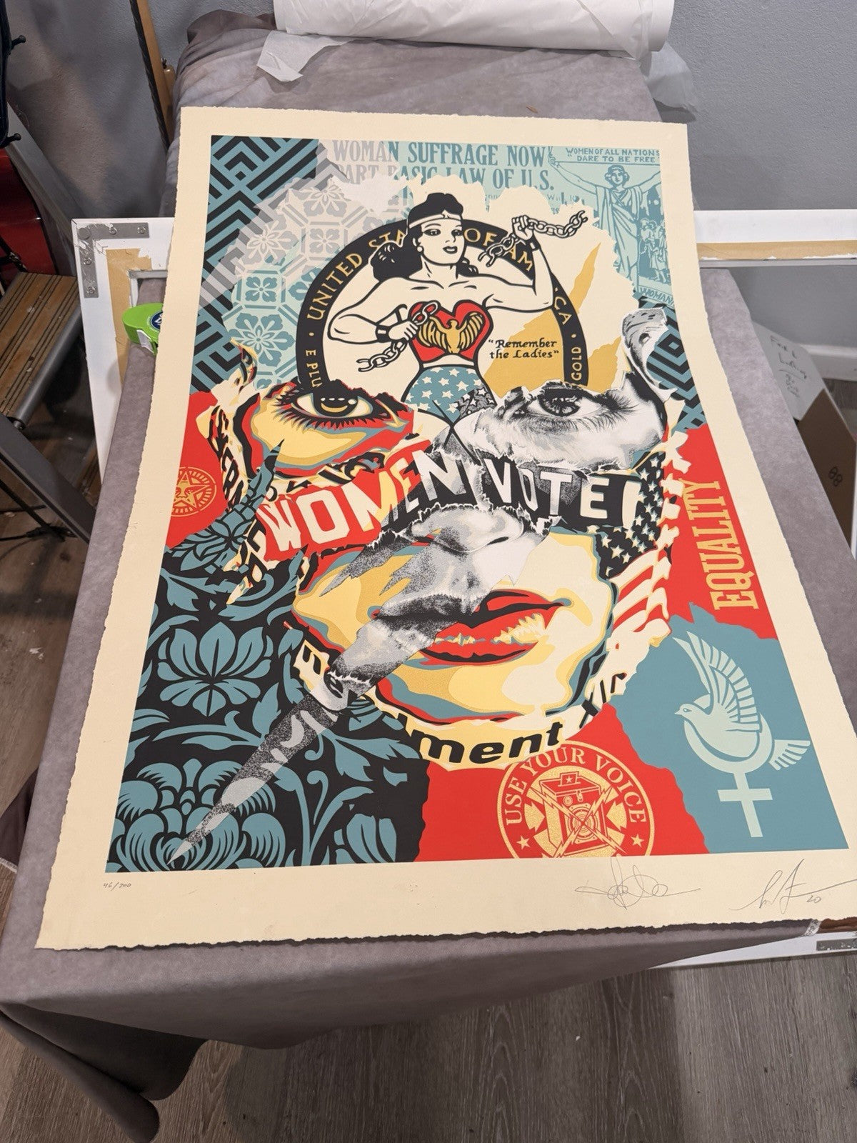 Fairey x Chevrier Beauty Liberty Equality 2020 Signed #46/200 Screen Print