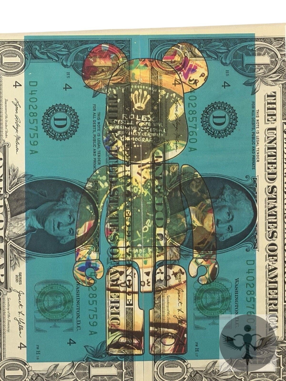 Limited Edition Death NYC BE@RBRICK × Rolex Pop Art Print Framed COA 2020