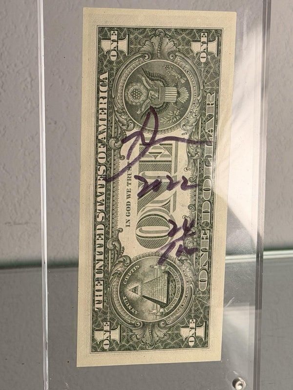 Charlie Brown Limited Edition Art on $1 Bill | Signed, Framed Print of 100