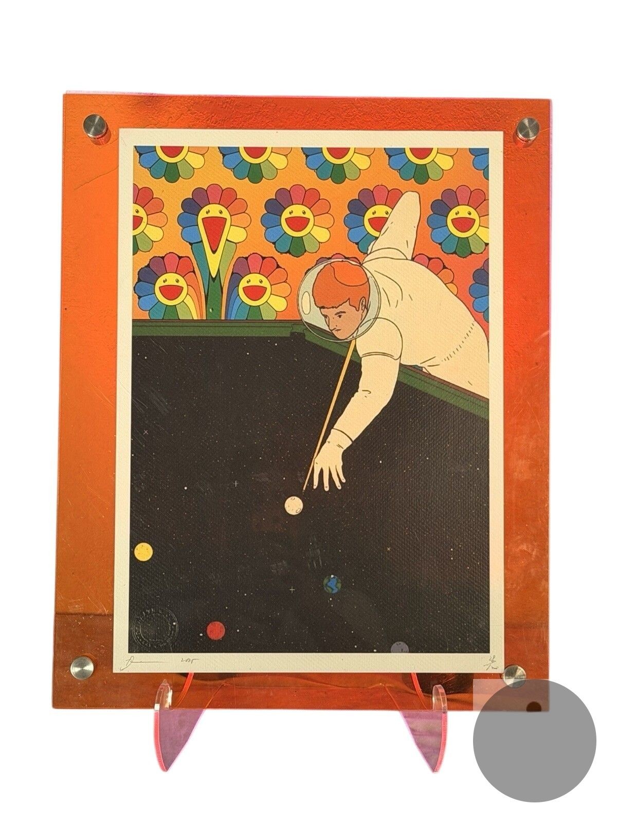 Death NYC Signed Ltd Edition Astronaut Pool Table Print x Murakami Flowers