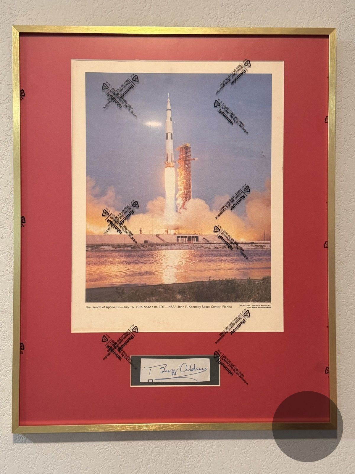 Apollo 11 Signed Buzz Aldrin framed with Zarelli COA