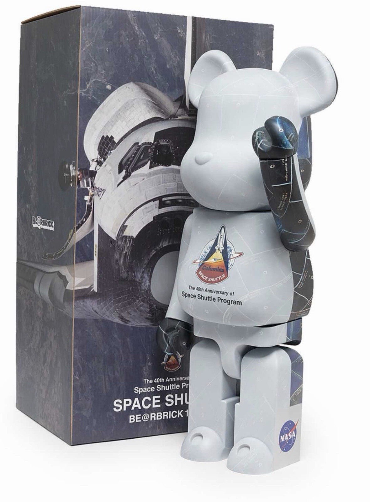 Medicom BE@RBRICK NASA Space Shuttle Columbia 40th Anniversary 1000% Mint New