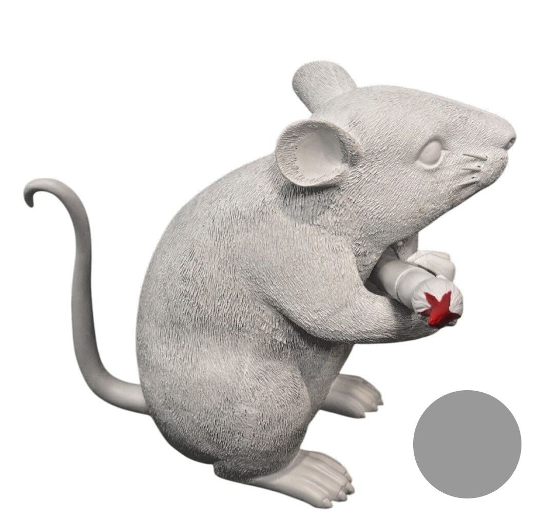 Brandalism Rat Figure with Paintbrush – Medicom Toy Street Art Sculpture 8–9"